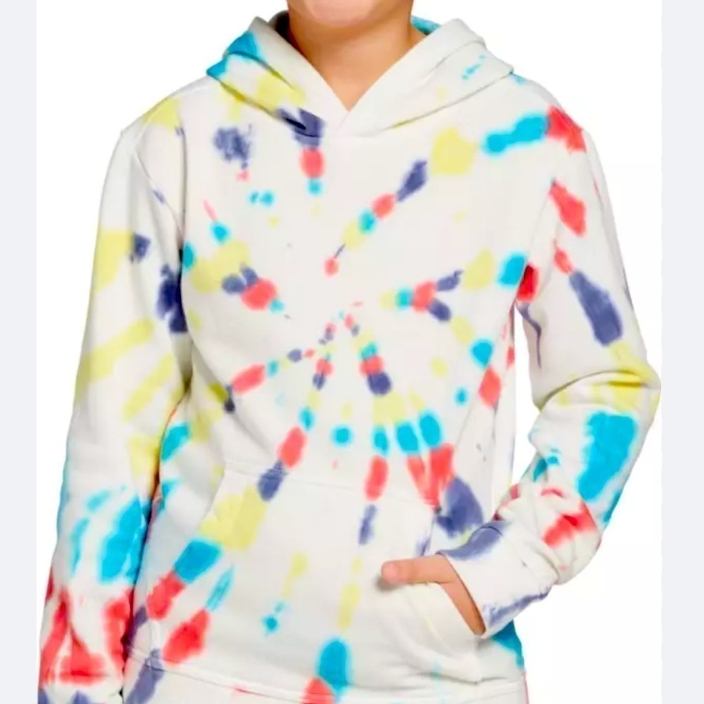 Kids DSG Tye Die Hoodie Blue/Red Size XS